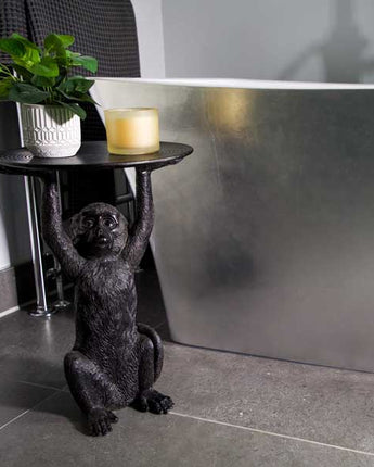 Art Deco Monkey Side Table in Black