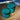 Set of Two Emerald Green Ottoman Stools with Gold Bases