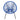 Blue woven egg chair outdoor with black metal legs on a white background