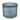 A light blue textured glass sea salt scented candle jar with a matching lid  and a diamond lattice pattern