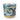 A scented led candle from The Silk Road Collection, featuring a blue and gold Japanese-style illustration