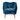 Blue Brooklyn Velvet Chair with Padded Cushion and Gold Legs