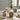 Set of four bone china mugs displayed with festive decorations