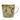 Green bone china mug with bird design