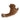 Side view of a door draught excluder resembling a brown highland cow on a white background