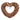 Brown wicker heart wall decoration with ribbon detail