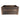 A rectangular wooden crate with a dark brown rustic finish, featuring horizontal planks on the front