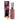 Pink diffuser bottle with black sticks and floral packaging on a white background