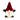 christmas gnome: detail view 2 of the 25cm standing paper gonk decoration