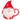 christmas mug: detail view 2 of the red santa mug with lid