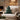 Green Christmas tree cushion on display