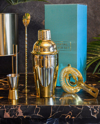 Classic Gold Cocktail Shaker Set