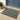 Coir Art Deco Doormat with teal and gold fan pattern for stylish entrance décor