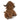 Plush doorstop of a cute Highland cow on a white background