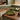 Large green enamel decorative plate