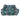 Floral and bird patterned dark green dog bed with sides on a white background