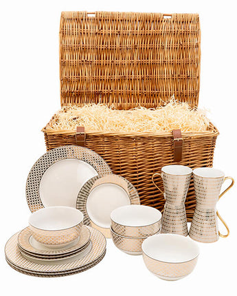 The Kings Point Gift Hamper in a Brown Woven Basket