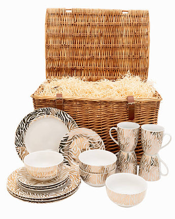 The Regent's Park Gift Hamper in a Brown Woven Basket