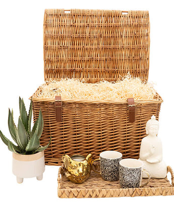 The Manhattan Gift Hamper in a Brown Woven Basket