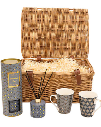 Tea at Hyde Park Gift Hamper in a Brown Woven Basket