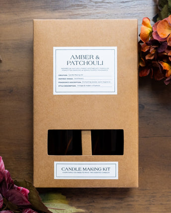 Candle Making Gift Set with Amber & Patchouli