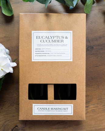 Candle Making Gift Set in Eucalyptus & Cucumber Essence