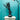 Matt Black Bulbous Vase with a Distinguished Long Neck and Handles