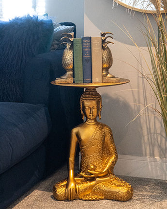 Gold Resin Buddha Table