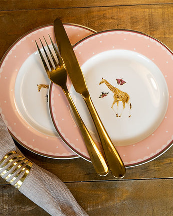 Set of Two Giraffe Style Side Plates with a Gift Box