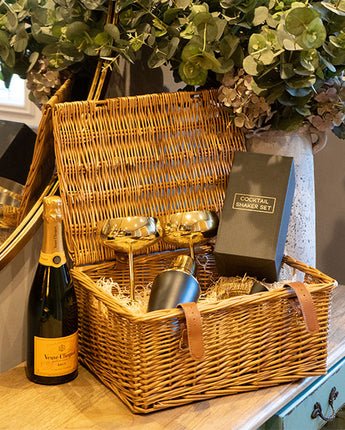 The King Charles Gift Hamper in a Brown Woven Basket