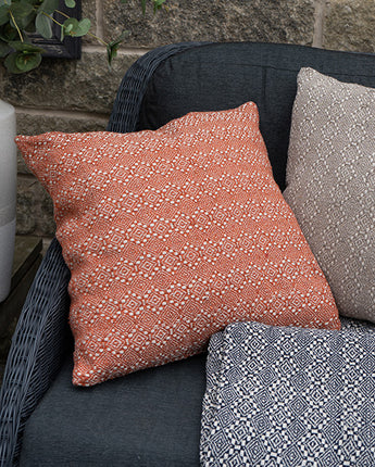 Textured Woven Moroccan Style Cushion in Terracotta