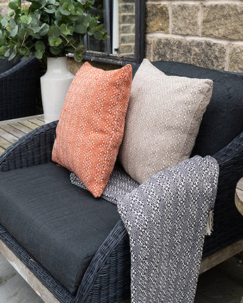 Textured Woven Moroccan Style Cushion in Taupe