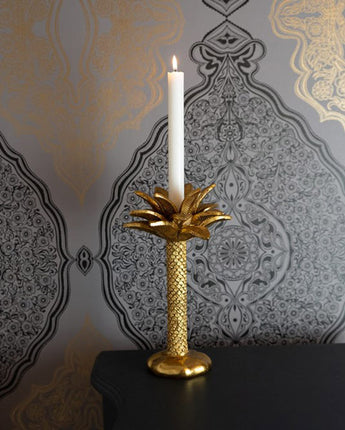 Gold Palm Tree Design- Dinning Candleholder