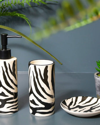 Soap Dish Zebra Black/White