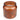 An amber glass oud candle with a white wax insert, decorated with an illustration of birds, leaves, and a pumpkin