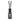 Green diffuser bottle with black sticks on a white background