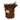 A rustic decorative piece shaped like a shaggy highland cow head, made from brown textured branches