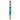 Rolled up hallway runner with blue cylindrical centre and patterned ends on a white background