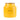 Yellow glass jar on white background.