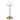 Brass glass table lamp with white pleated shade