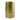 Gold metal lantern with intricate cut-out design on a white background