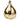 Gold ornament gold metallic fig-shaped ornament, detail 02