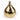 Gold ornament gold metallic fig-shaped ornament, detail 03