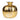 Gold ornament gold metallic pomegranate-shaped ornament, front view