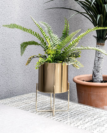 Elegant Medium Pot On Stand -  Gold