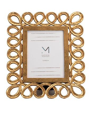 Radiant 5x7" Gold Spiral Photo Frame