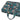 Floral and bird patterned dog travel bed on a white background