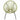 Green woven egg chair outdoor with black metal legs on a white background.