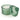 Decorative green sakura blossom candle on a white background.