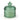 A mint green glass lidded sakura blossom candle jar with an embossed floral pattern on a white background.